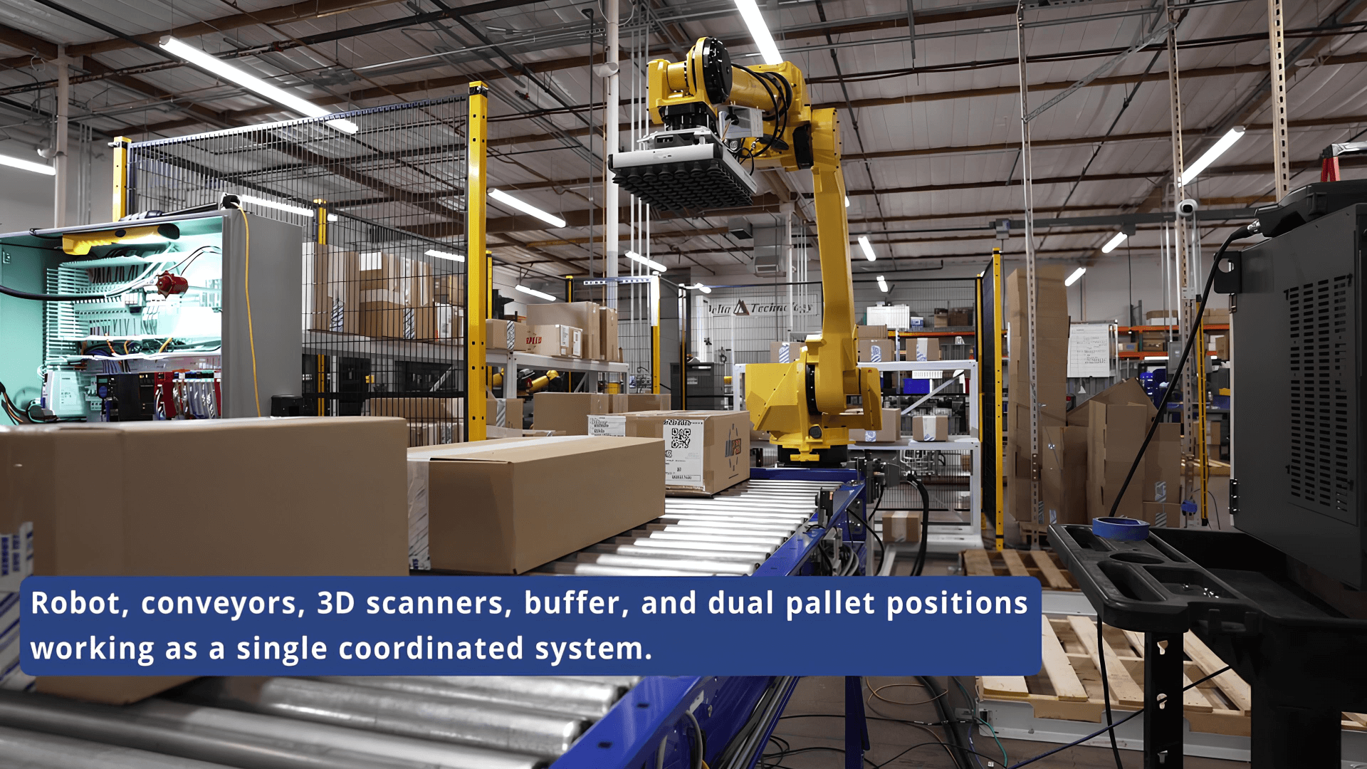Infographic showing targeted automation in brownfield warehouses
