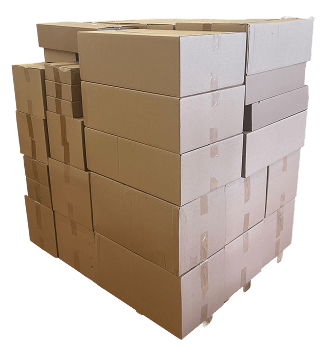 Stacked box, view three.