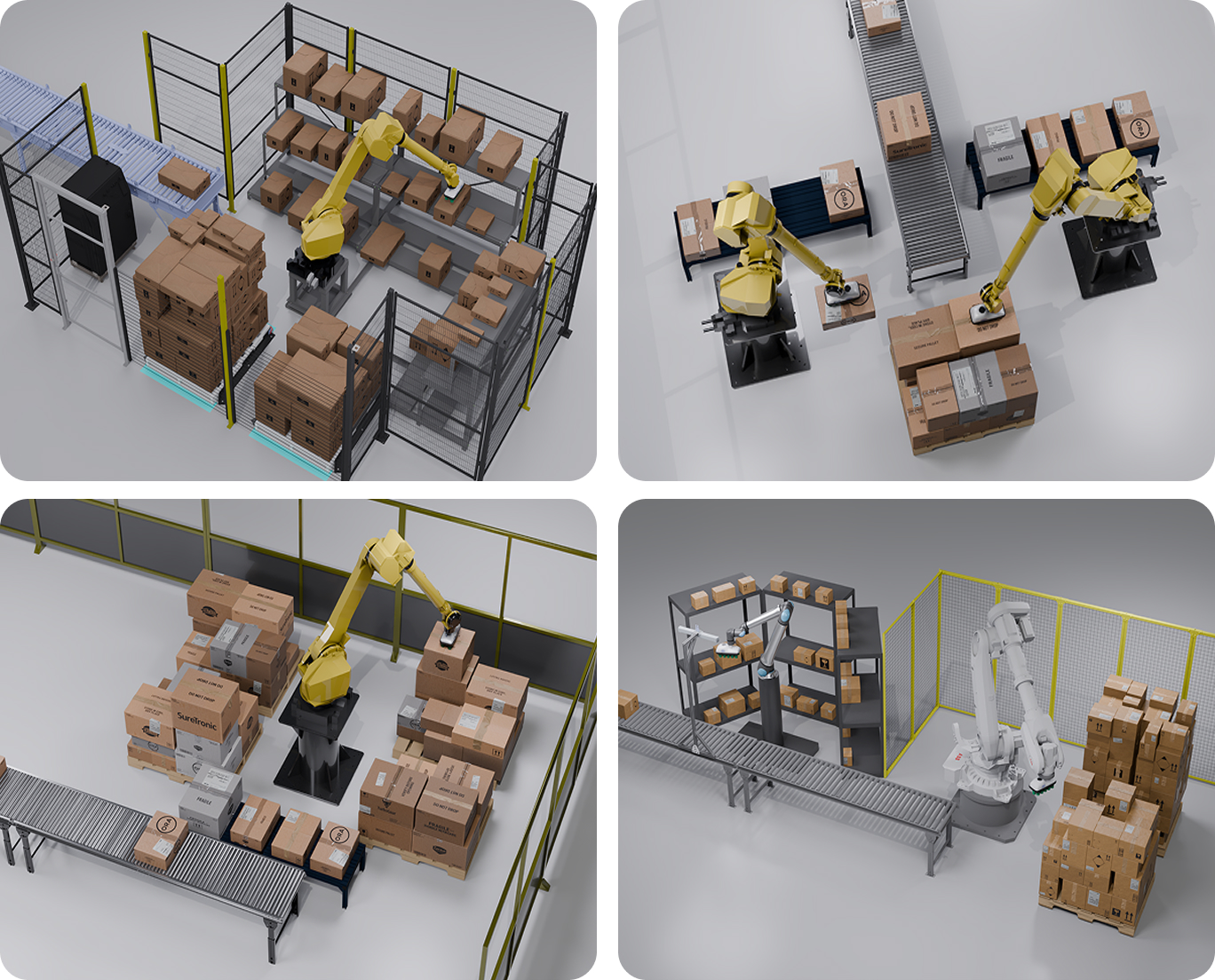 Warehouse automation with pallets